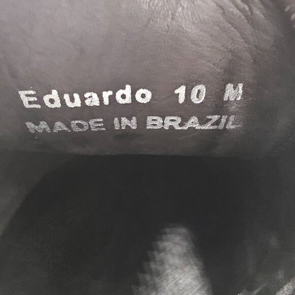 NEW Donald Pliner Distressed Navy Blue Velvet Dress Shoes Men 10 Wholecut Oxford - Picture 8 of 13